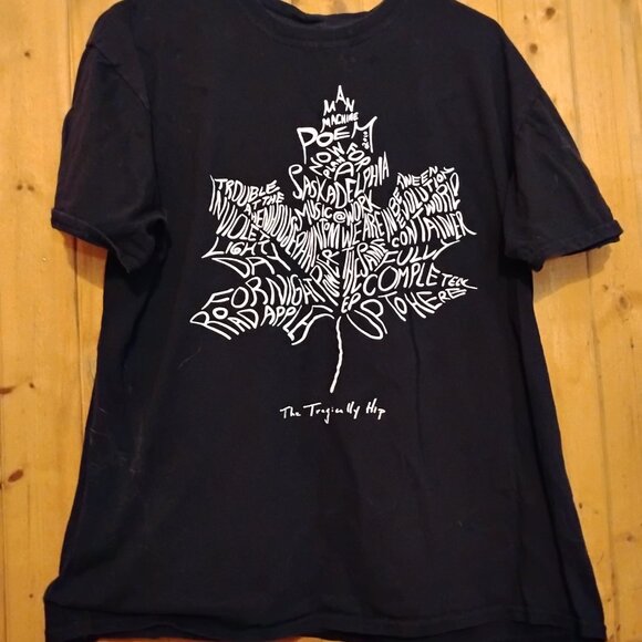 Men's Black XL Tragically Hip Band Concert T-Shirt Man Machine Poem Gord Downie - Picture 2 of 4